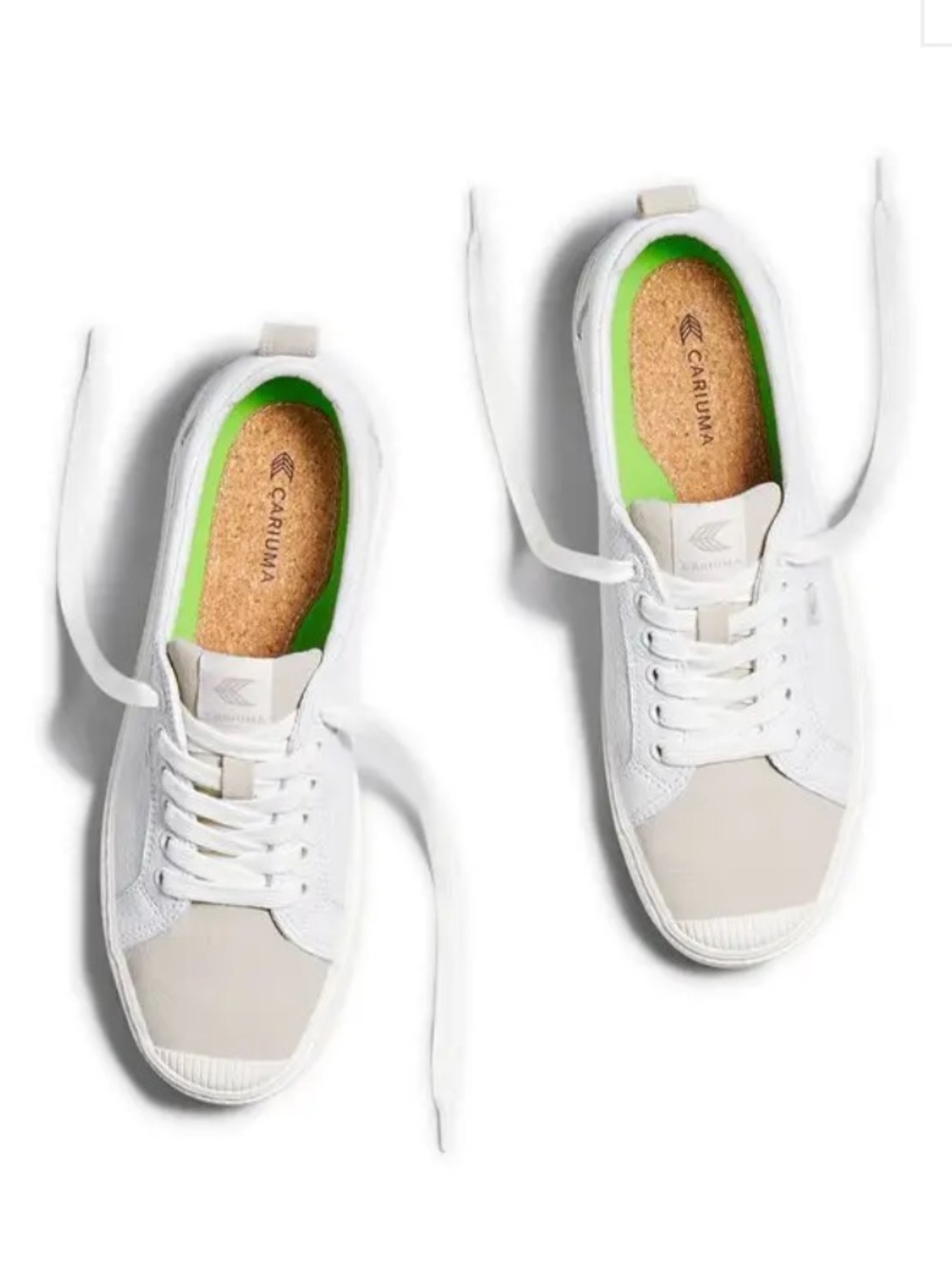 Cariuma OCA Low White Pebbled Leather/Off White Vintage Suede Sneaker Size 5